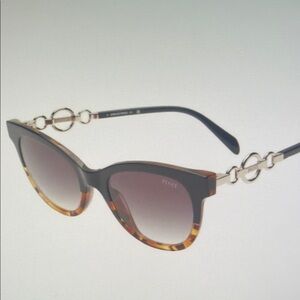Women's Black and Brown Sunglasses